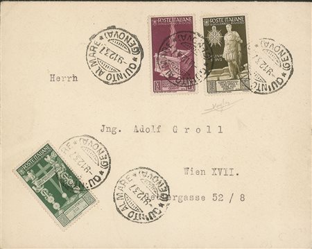 Regno - Vittorio Emanuele III - Lettera per l'Austria da Quinto al Mare 9.12.37