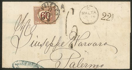 Regno - Segnatasse - Lettera da Malta