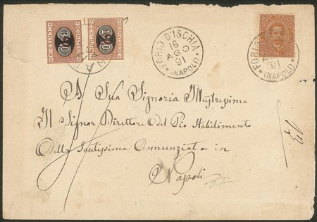 Regno - Segnatasse - Busta affrancata con 20 cent Umberto (39)
