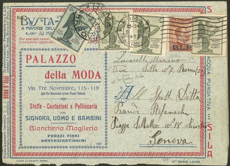Regno - B.L.P - 20 cent BLP (7ga) con virgola dopo P + complementari Vittoria (119 tre + 121)
