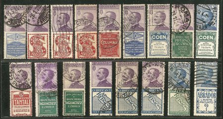 Regno - Francobolli pubblicitari - 1924/1925 - Piccolo lotto di 17 pubblicitari usati (4/18)