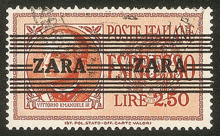 Occupazioni II guerra mondiale - Occupazione Tedesca - Zara - 1943 - 2,50 lire (4 - terzo tipo)