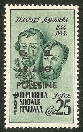 C.L.N. - Ariano Polesine - 1945 - 25 cent Bandiera (Errani 44 l)