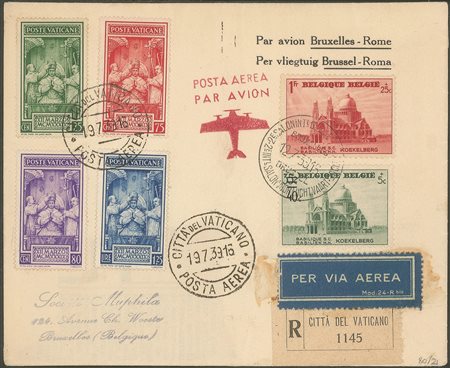 Vaticano - Bruxelles/Secondo Salone Aeronautico 12.7.39 (Longhi 3863)