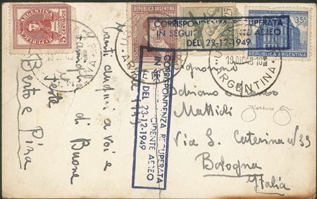Europa e Oltremare - Argentina - 1949 (23 dicembre) Buenos Aires Roma