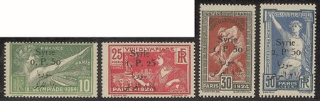 Europa e Oltremare - Siria - 1924 - Olimpiadi Parigi soprastampa in Arabo (254/257)