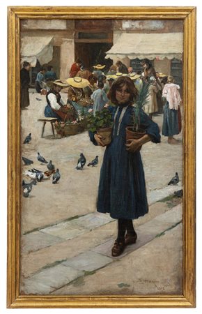 Luigi Serena - "Mercato dei fiori 1898"
