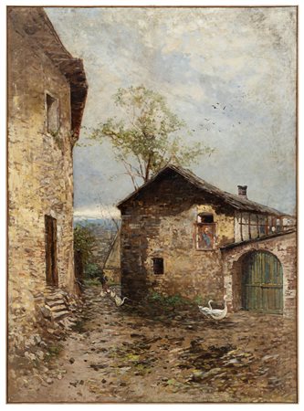 Eugenio Gignous - "Vecchio cascinale 1884"