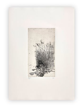 GIUSEPPE ZIGAINA (1924-2015) - Senza Titolo (Uccello nell'erba), 1978