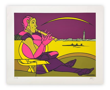 VALERIO ADAMI (1935) - Senza Titolo