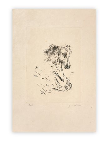 GIORGIO DE CHIRICO (1888-1978) - Testa di cavallino, 1969