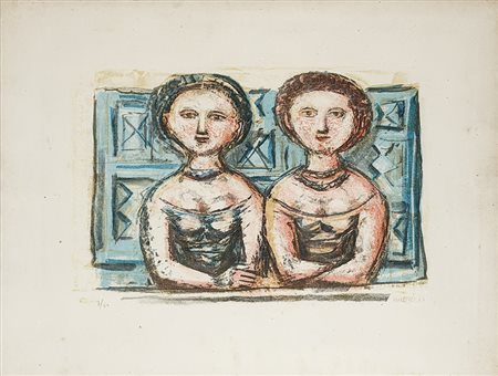 Massimo Campigli, Donne a Teatro, 1965