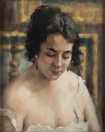 VITTORIO  GUSSONI (MILANO  1893 - SANREMO 1968), Ritratto di donna  , 1923