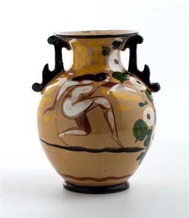 VIRGILIO RETROSI (attribuito a) (Roma 1892 - 1975), Vaso per manifattura Gualdo