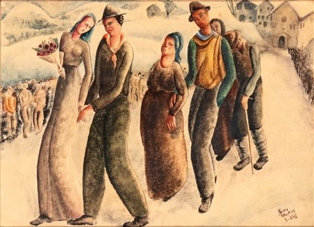 FIORE MARTELLI (Monza 1908 - Torino 1934), Scena di matrimonio, 1932