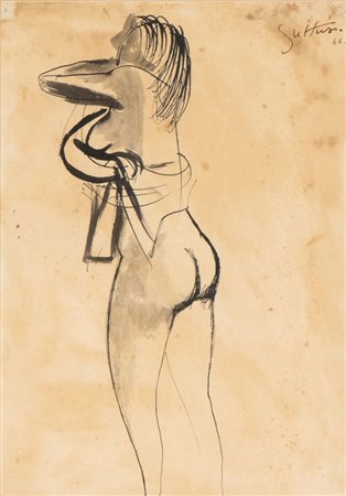 RENATO GUTTUSO (Bagheria 1911 - Roma 1987), Nudo femminile, 1946