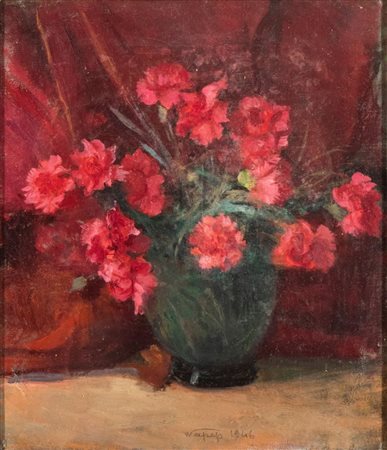 WILLIAM APAP (La Valletta  1918 - Roma 1970), Vaso di fiori, 1946