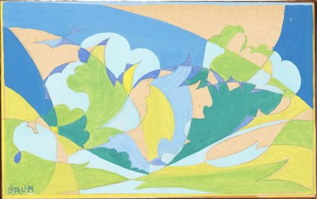 GIACOMO BALLA (Torino 1871 - Roma 1958), Forze di primavera, 1918 ca.