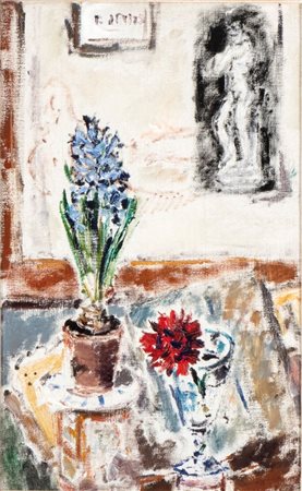 FILIPPO DE PISIS (Ferrara 1896 - Brugherio 1956), Natura morta con vaso di fiori, 1934