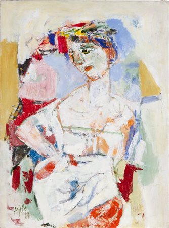 GUIDO PAJETTA (Monza 1898 - Milano 1987), Donna con la mano sul fianco, 1967