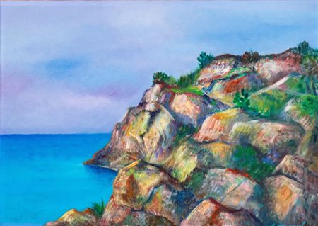 GIOVANNI OMICCIOLI (Roma 1901 - 1975), Paesaggio costiero