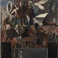MARIO SIRONI (Sassari 1885 - Milano 1961), Composizione, bozzetto per l'affresco "Le opere e i giorni", 1933 ca.