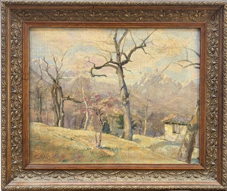 Camillo Rho, Alessandria 1872 - Pecetto torinese 1946, Paesaggio