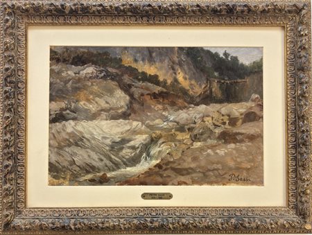 Pietro Sassi, Alessandria 1834 - Roma 1905, Il torrente nei pressi di Spoleto