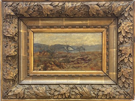 Lorenzo Gignous, Modena 1862 - Porto Ceresio 1958, Paesaggio lacustre