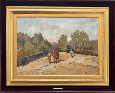 Carlo Domenici, Livorno 1897 - Portoferraio (LI) 1981, Paesaggio toscano