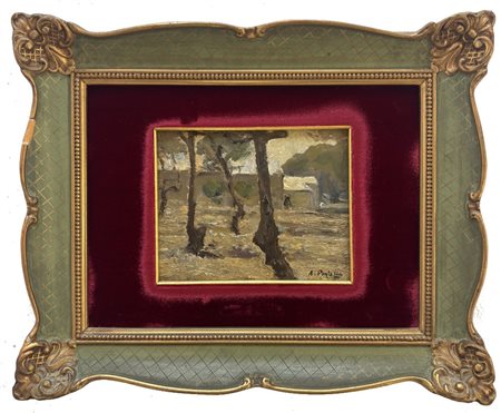 Attilio Pratella, Lugo (RA) 1856 - Napoli 1949, Capri, alberi