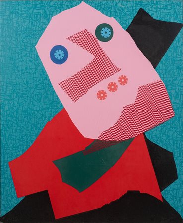 Enrico Baj (1924 - 2003) 
Personaggio 
serigrafia su carta 59 x 49 cm
