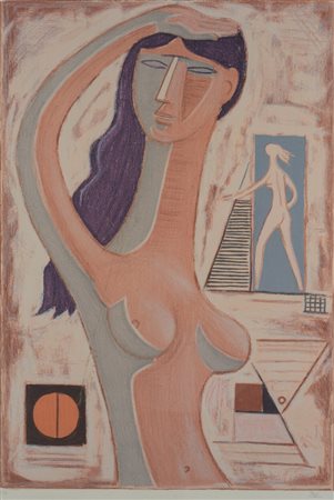 Mario Tozzi (1895 - 1979) 
Figura di donna 
litografia su carta 73 x 51 cm