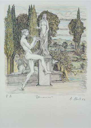 Alberto Abate (1946 - 2012) 
Demoniaca; Delfica 1983
litografia su carta 
