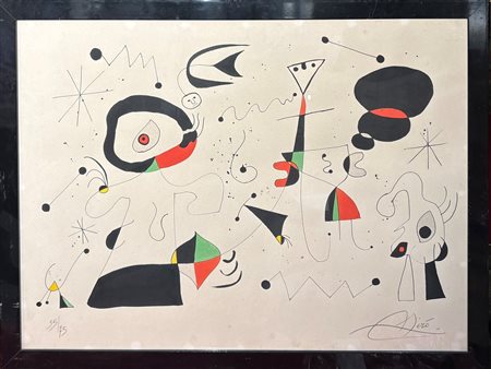 Juan Mirò I Ferrà (Barcellona, 1893 - Palma di Maiorca, 1983) 
Senza titolo 
litografia offset 55 x 76 cm