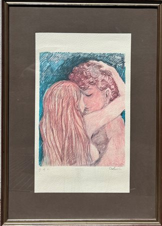Carlo Levi (1902 - 1975) 
Il bacio 
litografia 54 x 32 cm