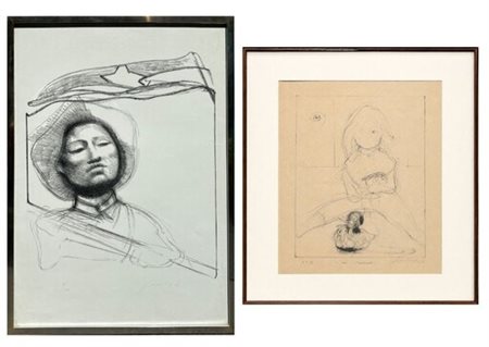 Piero Guccione (1938 - 2018) 
Due litografie 
litografia 
