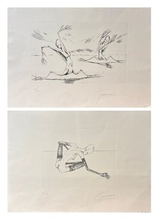Enzo Carnebianca (1948 - ) 
Due litografie 
litografia 35 x 50 cm