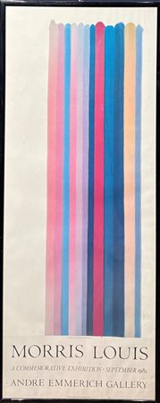 Morris Louis (1912 - 1962) 
Manifesto " A commemorative exhibition - Andre Emmerich Gallery" 1982
stampa 98 x 42 cm