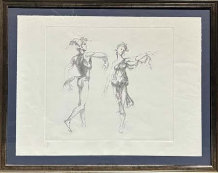 Corrado Cagli (1910 - 1976) 
Due figure 
litografia 60 x 80 cm