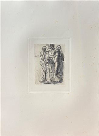 Auguste Rodin (1840 - 1917) 
Groupe de trois Ombres 1897
eliografia 43 x 31 cm