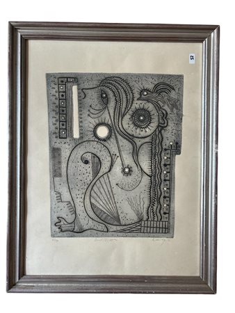 Rafael Alberti Merello (1902 - 1999) 
Picasso (I) Amore 1971
incisione su carta 68,5 x 52 cm