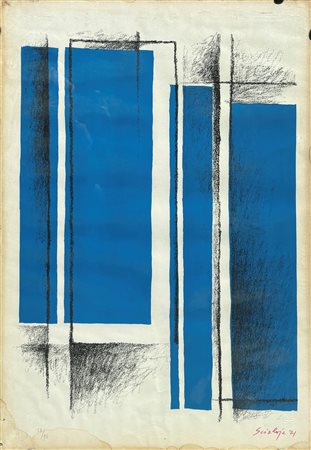 Toti Scialoja (1914 - 1998) 
Senza titolo 1971
 72 x 50 cm