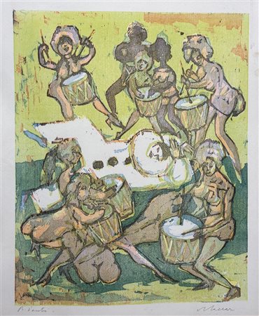 Mino Maccari (1898 - 1989) 
Concerto  
litografia 56 x 47 cm
