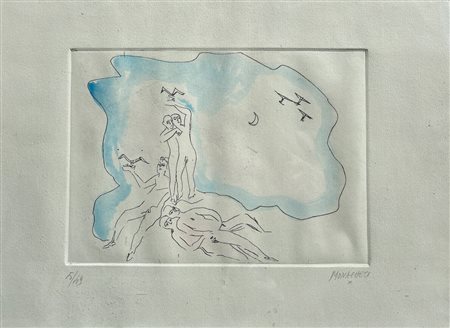 Sante Monachesi (1910 - 1991) 
Senza titolo 
litografia a colori 20 x 28,5 cm