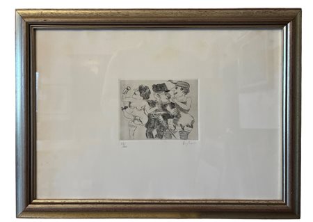 Franz Borghese (1941 - 2005) 
Senza titolo 
incisione su carta 12 x 16 cm