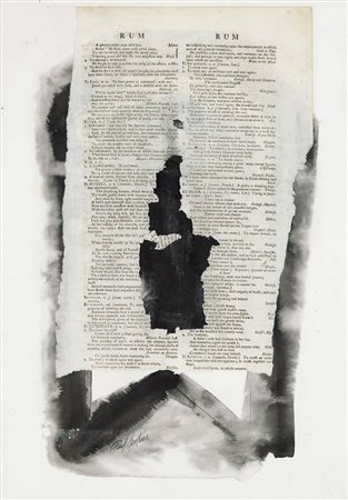 PAUL JENKINS Kansas City 1923 Visiting Shaman, (1986) inchiostro e collage su...