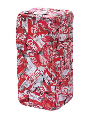 CESAR Marsiglia 1921 - 1998 Compressione, (1988/90) scultura di lattine in...