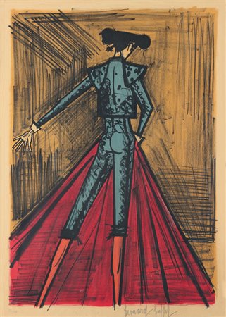 BERNARD BUFFET Parigi 1928 - Parigi 05/10/1999 Torero litografia su carta cm....
