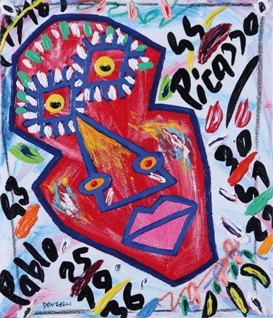 BRUNO DONZELLI Napoli 12/04/1941 Ormare (Pablo Picasso) olio su tela cm....